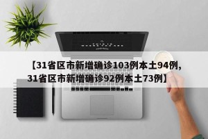 【31省区市新增确诊103例本土94例,31省区市新增确诊92例本土73例】