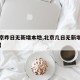 【北京昨日无新增本地,北京几日无新增本土病例】