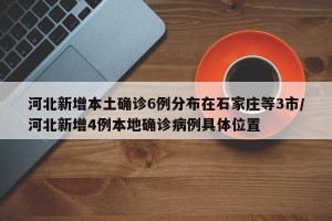 河北新增本土确诊6例分布在石家庄等3市/河北新增4例本地确诊病例具体位置